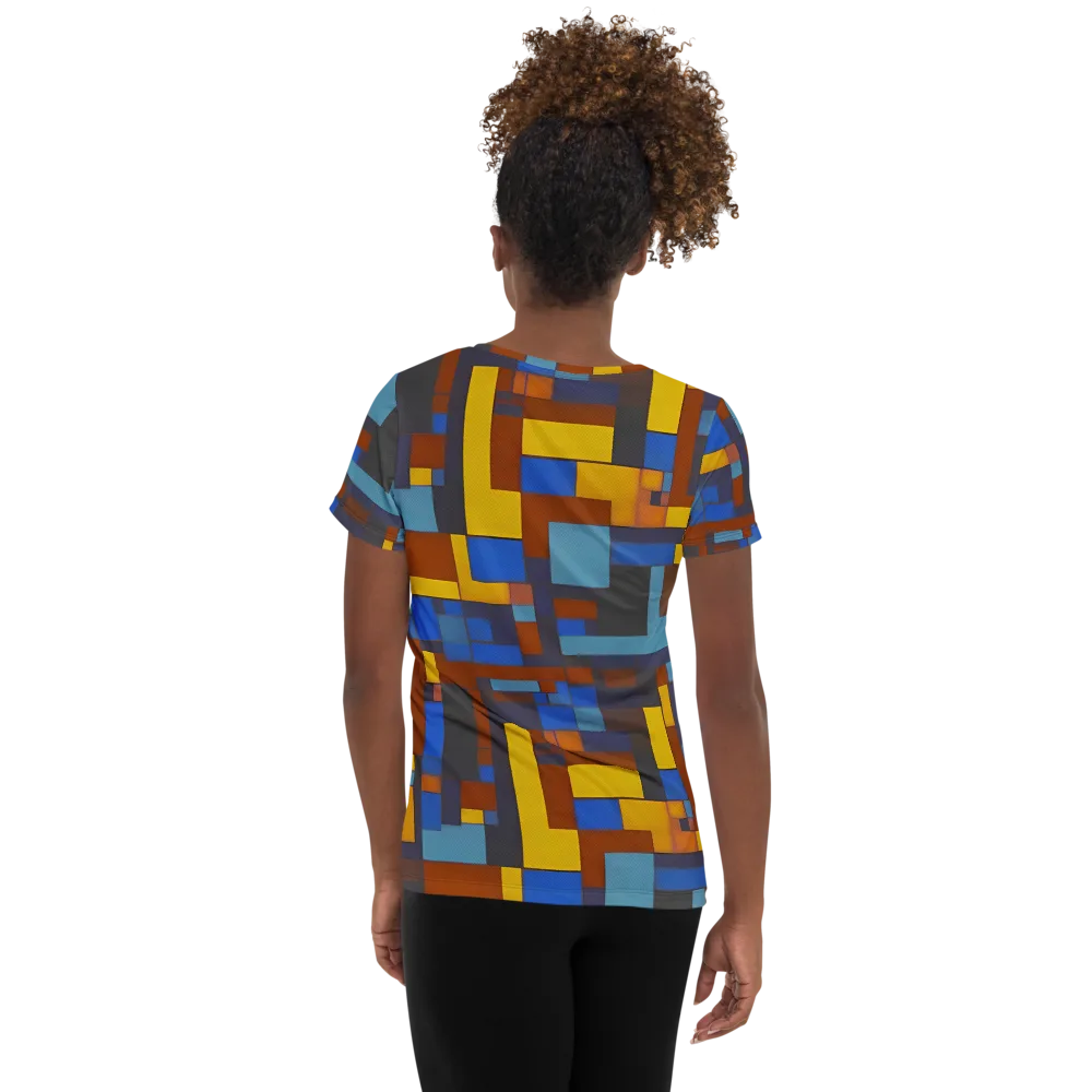 Modernist Ember on Women's Athletic T-Shirt — Back