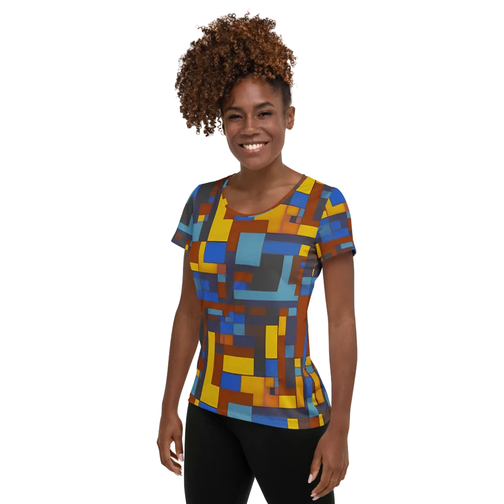 Modernist Ember on Women's Athletic T-Shirt — Left