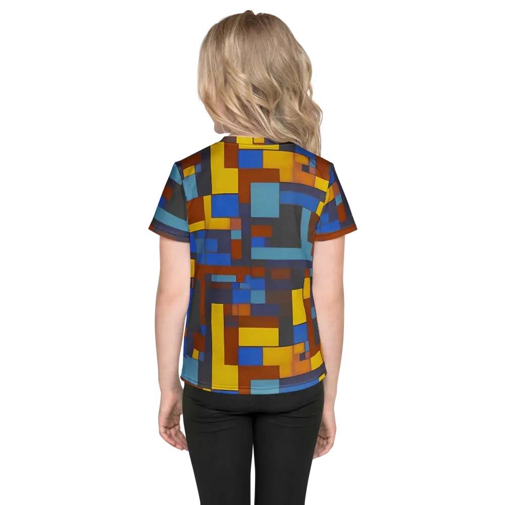 Modernist Ember on Kids Crew Neck T-Shirt — Back