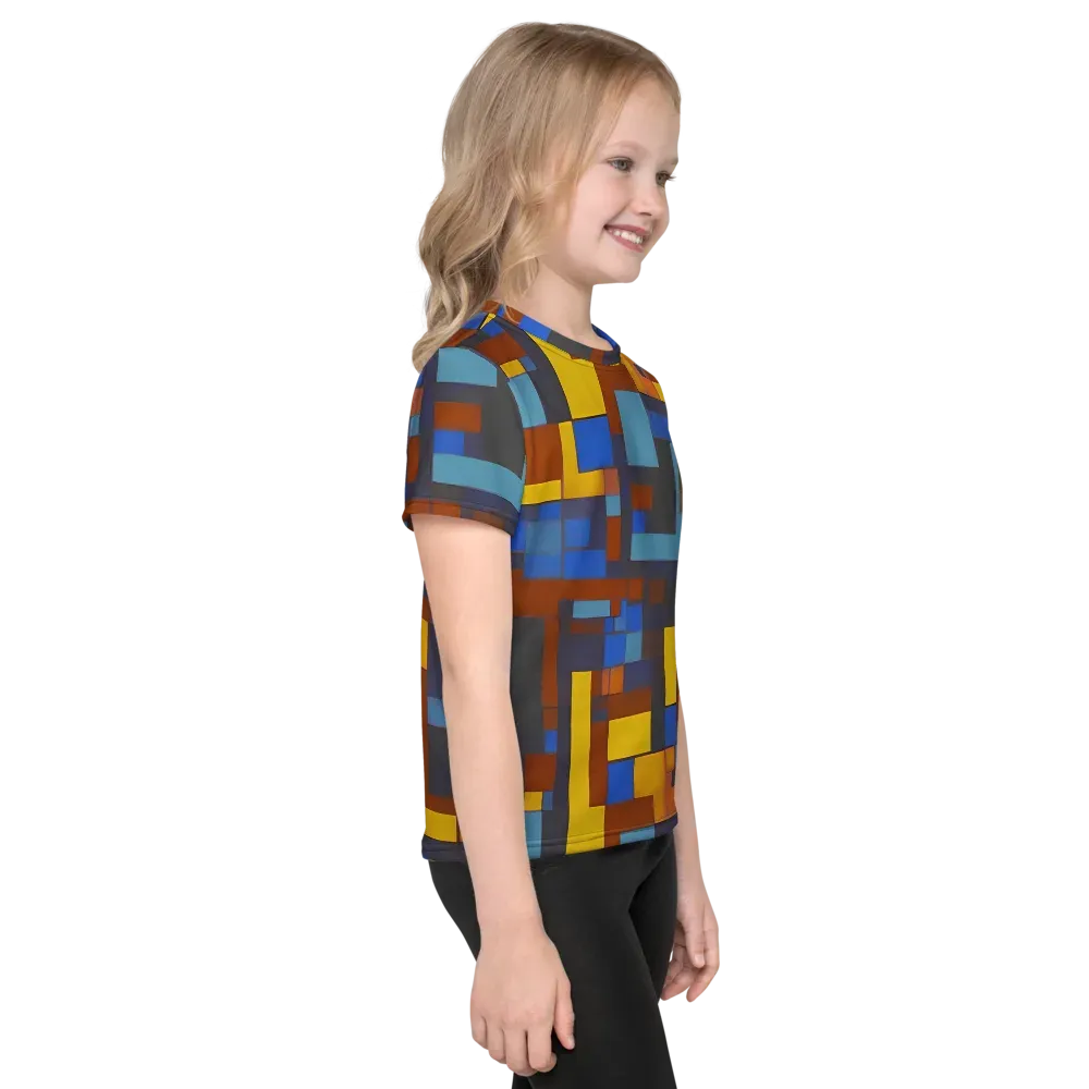 Modernist Ember on Kids Crew Neck T-Shirt — Right