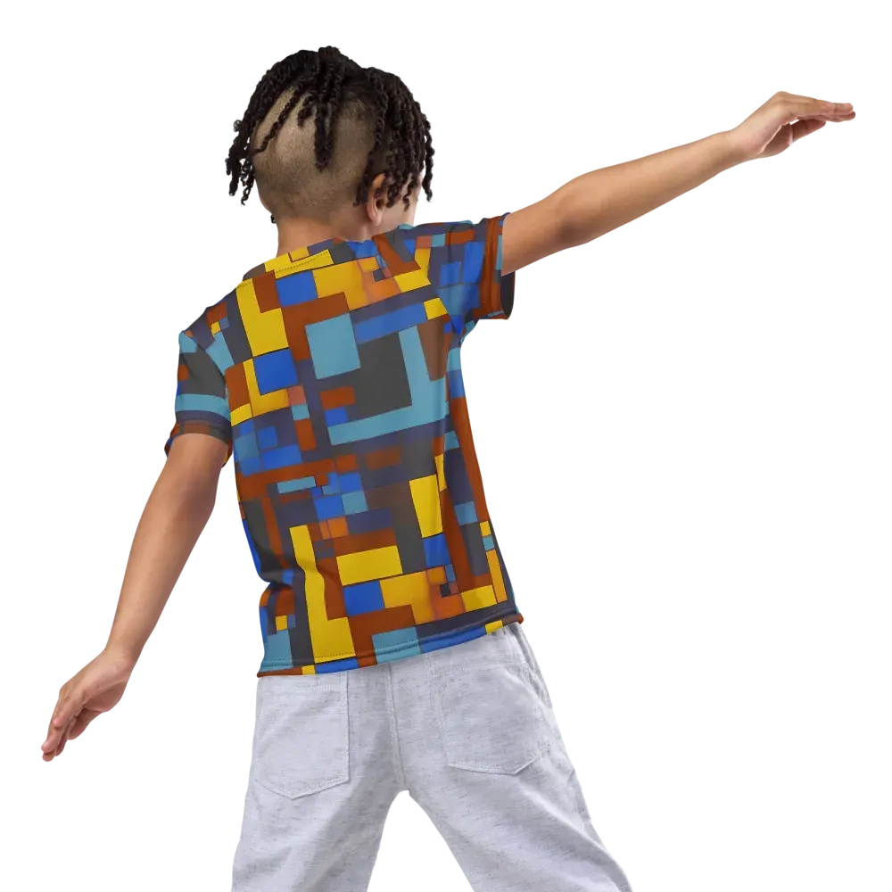 Modernist Ember on Kids Crew Neck T-Shirt — Back