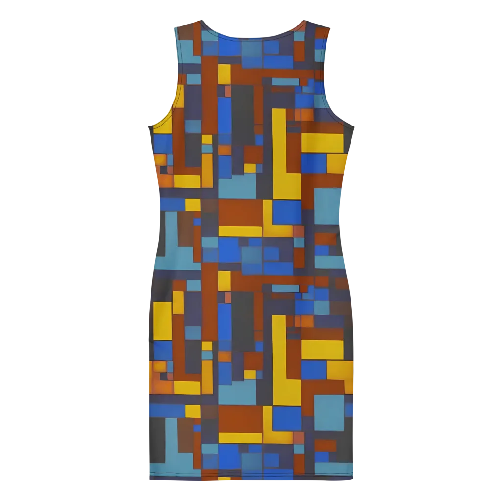 Modernist Ember on Bodycon Dress — Back