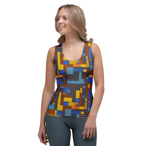Modernist Ember on a Women's Tank Top