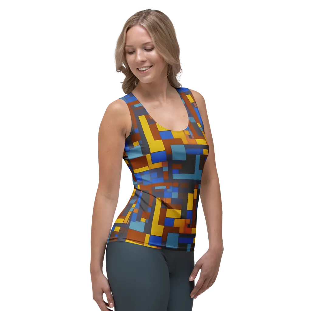 Modernist Ember on Women's Tank Top — Right Front