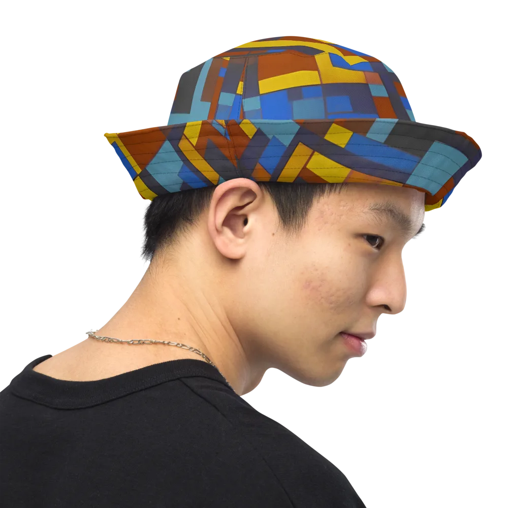 Modernist Ember on Reversible Bucket Hat — Right Outside
