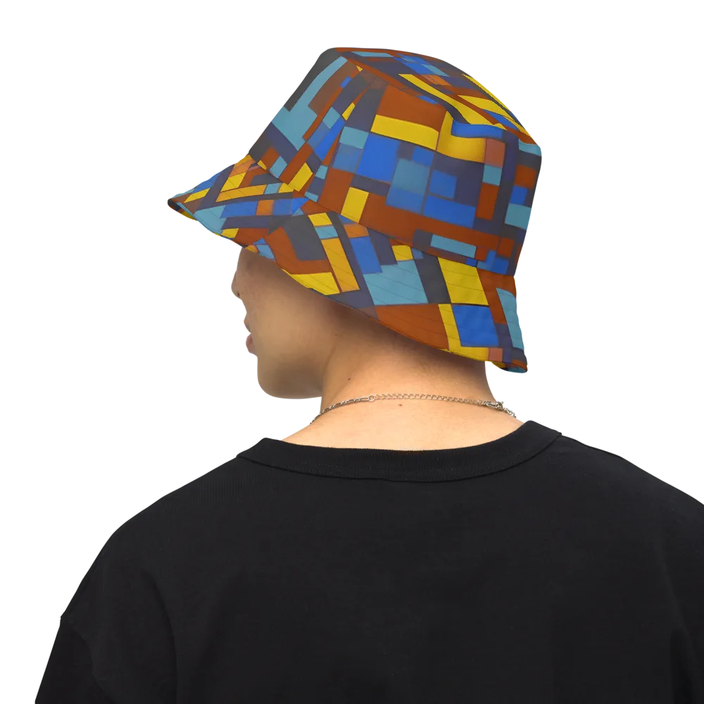 Modernist Ember on Reversible Bucket Hat — Back Inside