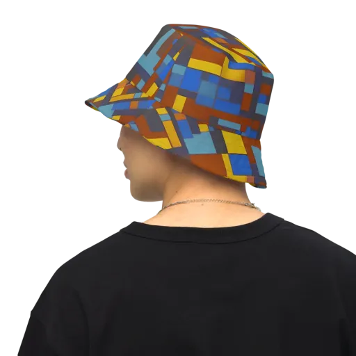 Modernist Ember on a Reversible Bucket Hat