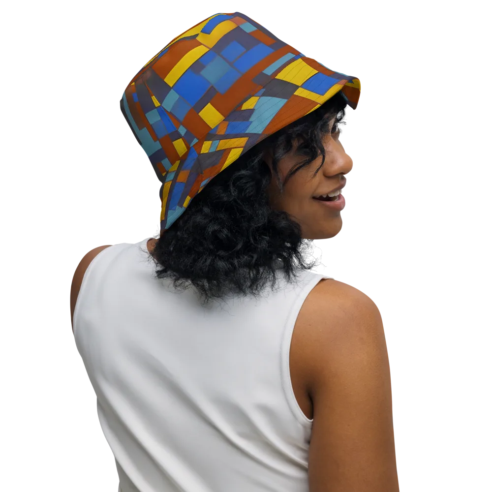 Modernist Ember on Reversible Bucket Hat — Right Outside