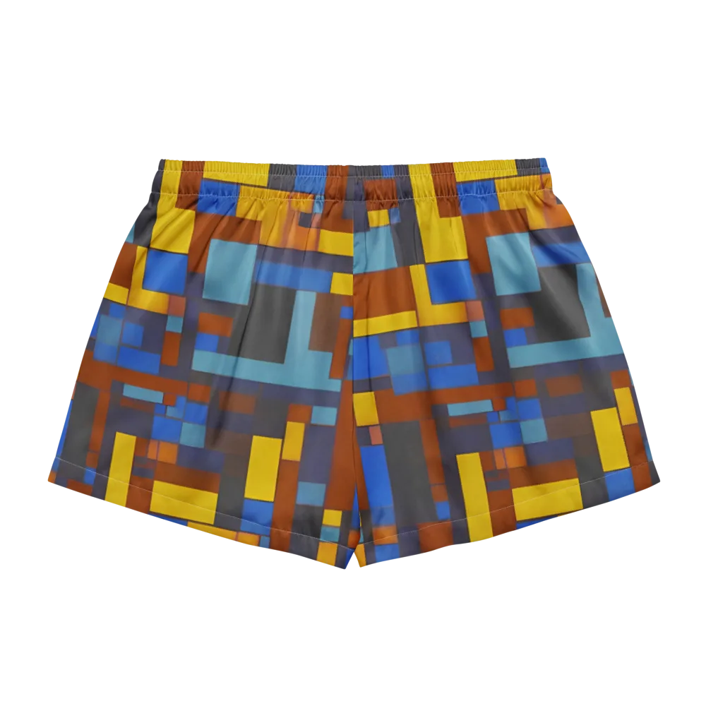 Modernist Ember on Women's Pajama Shorts — Back