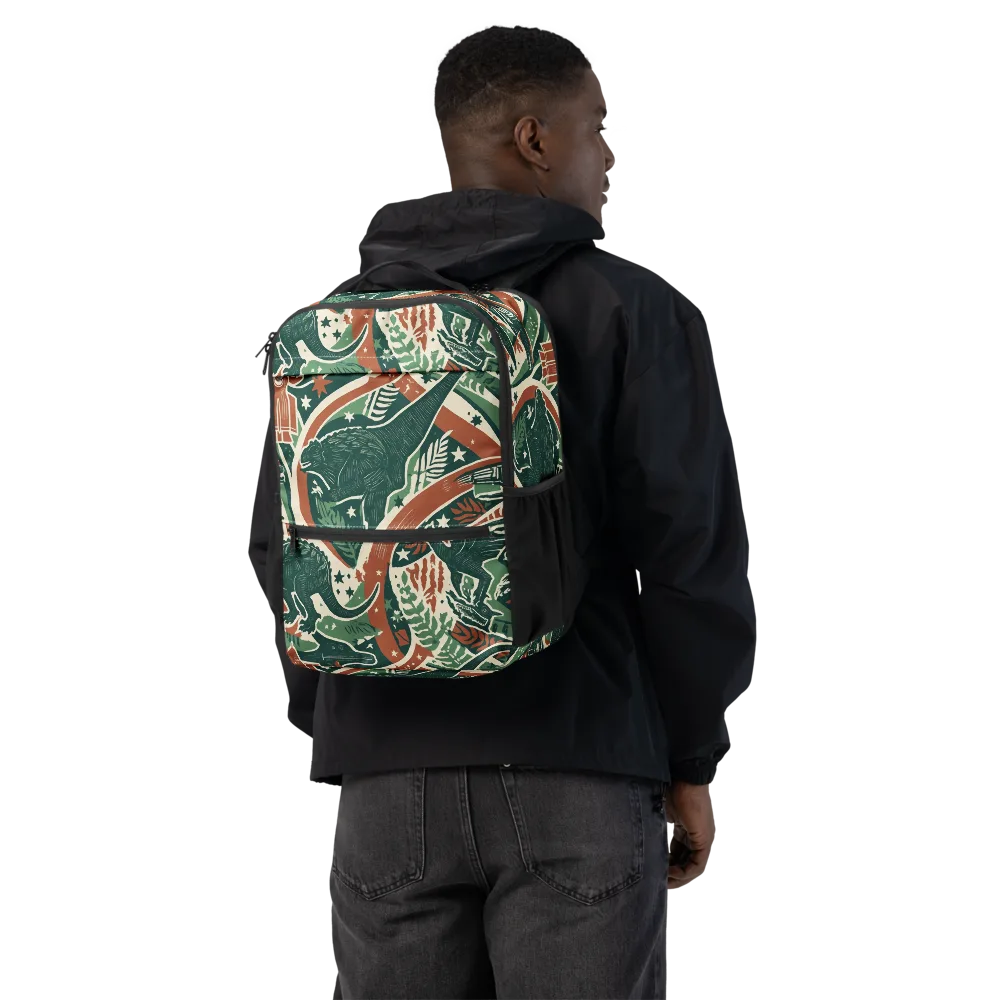 Rocket Menagerie on Utility Backpack — Back