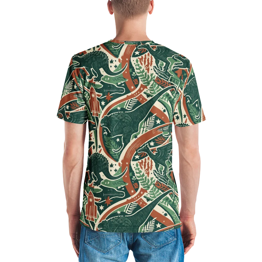 Rocket Menagerie on Men's Crew Neck T-Shirt — Back