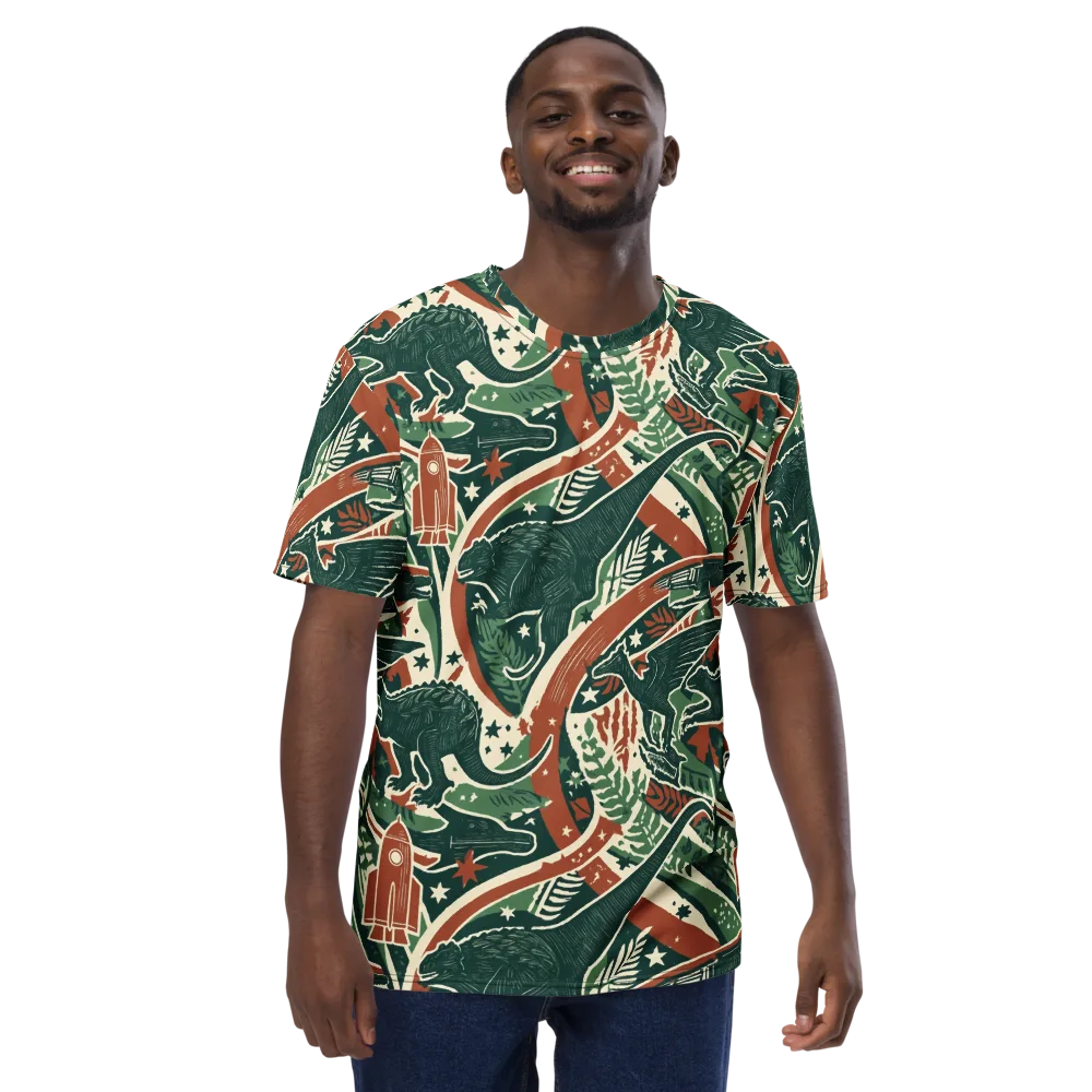 Rocket Menagerie on Men's Crew Neck T-Shirt — Front
