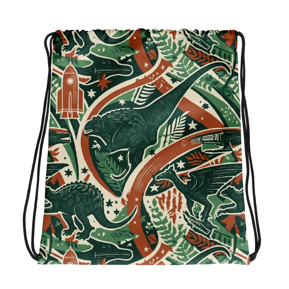 Rocket Menagerie on Drawstring Bag — Photo