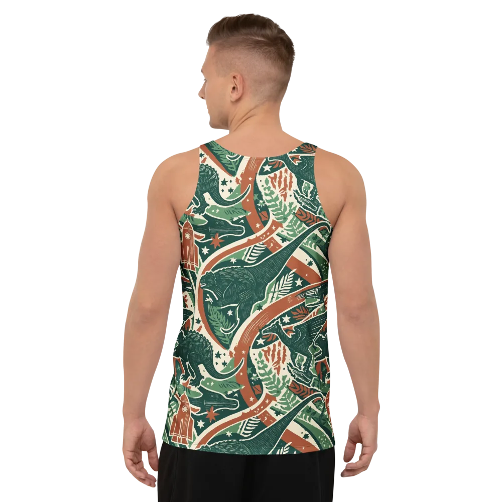 Rocket Menagerie on Men's Tank Top — Back