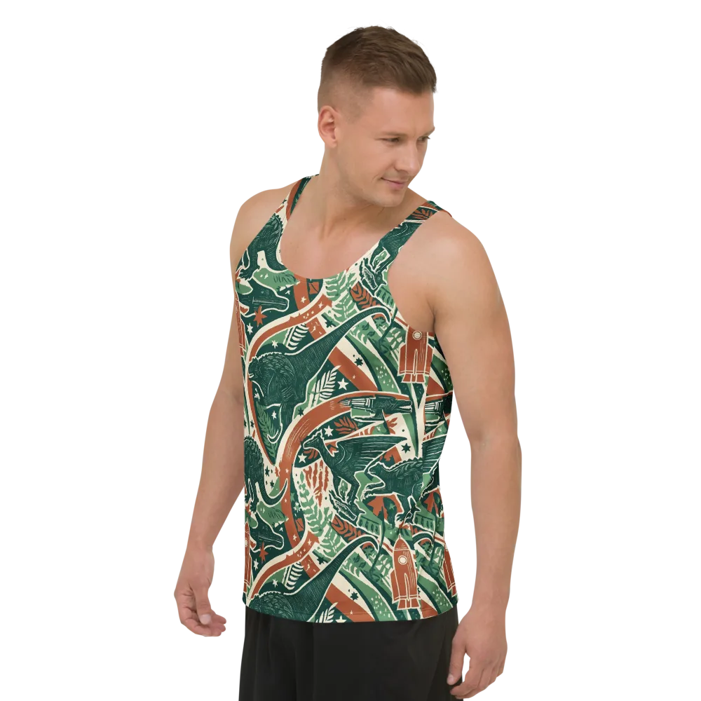 Rocket Menagerie on Men's Tank Top — Left Front