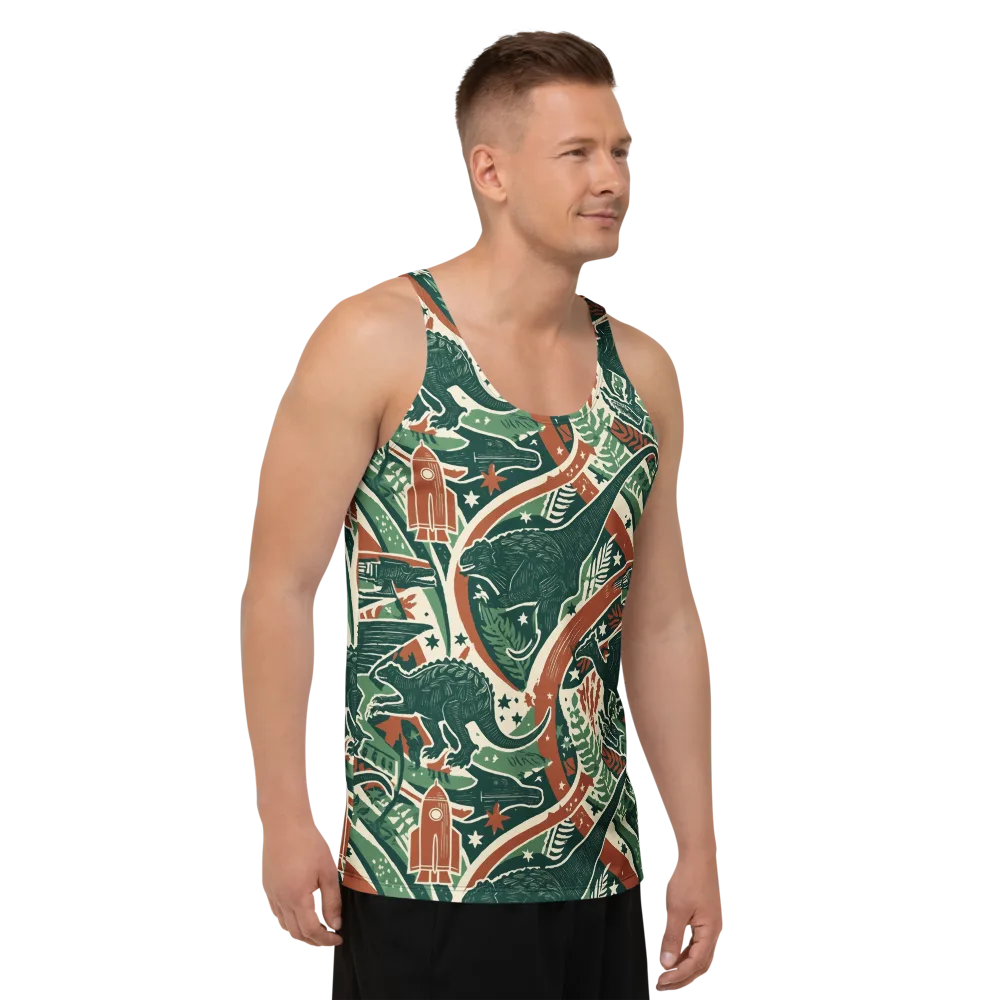 Rocket Menagerie on Men's Tank Top — Right Front