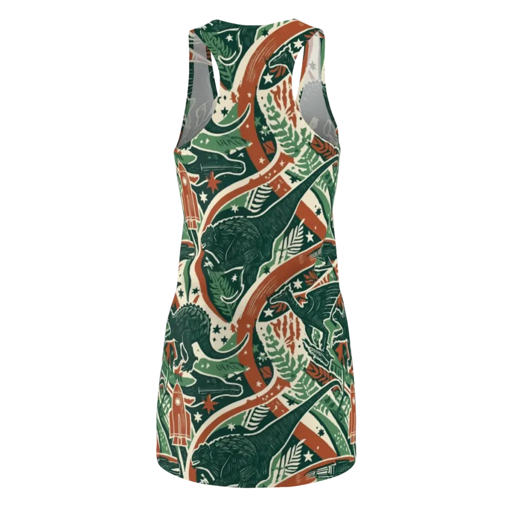 Rocket Menagerie on Racerback Dress — Back