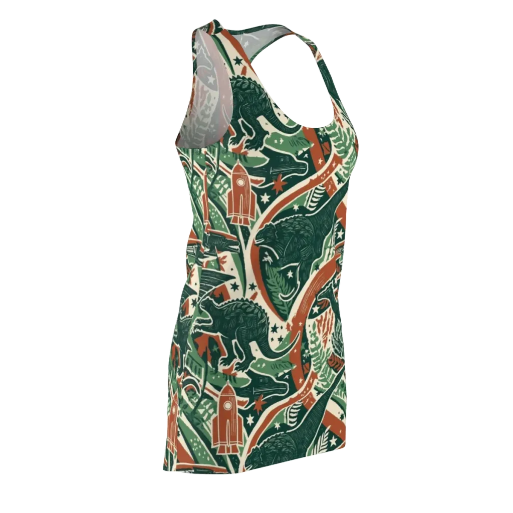 Rocket Menagerie on Racerback Dress — Front Side