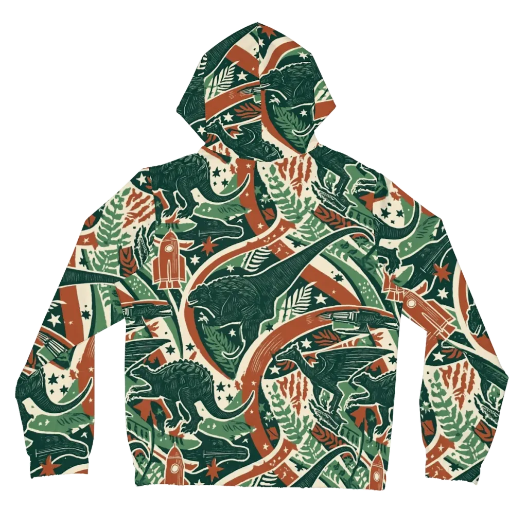 Rocket Menagerie on Women's Full-Zip Hoodie — Back