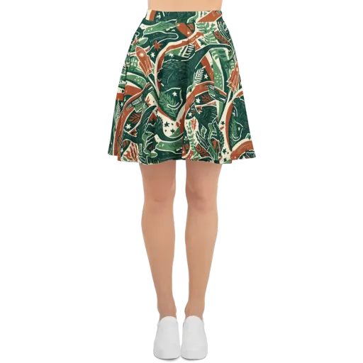 Rocket Menagerie on a Skater Skirt