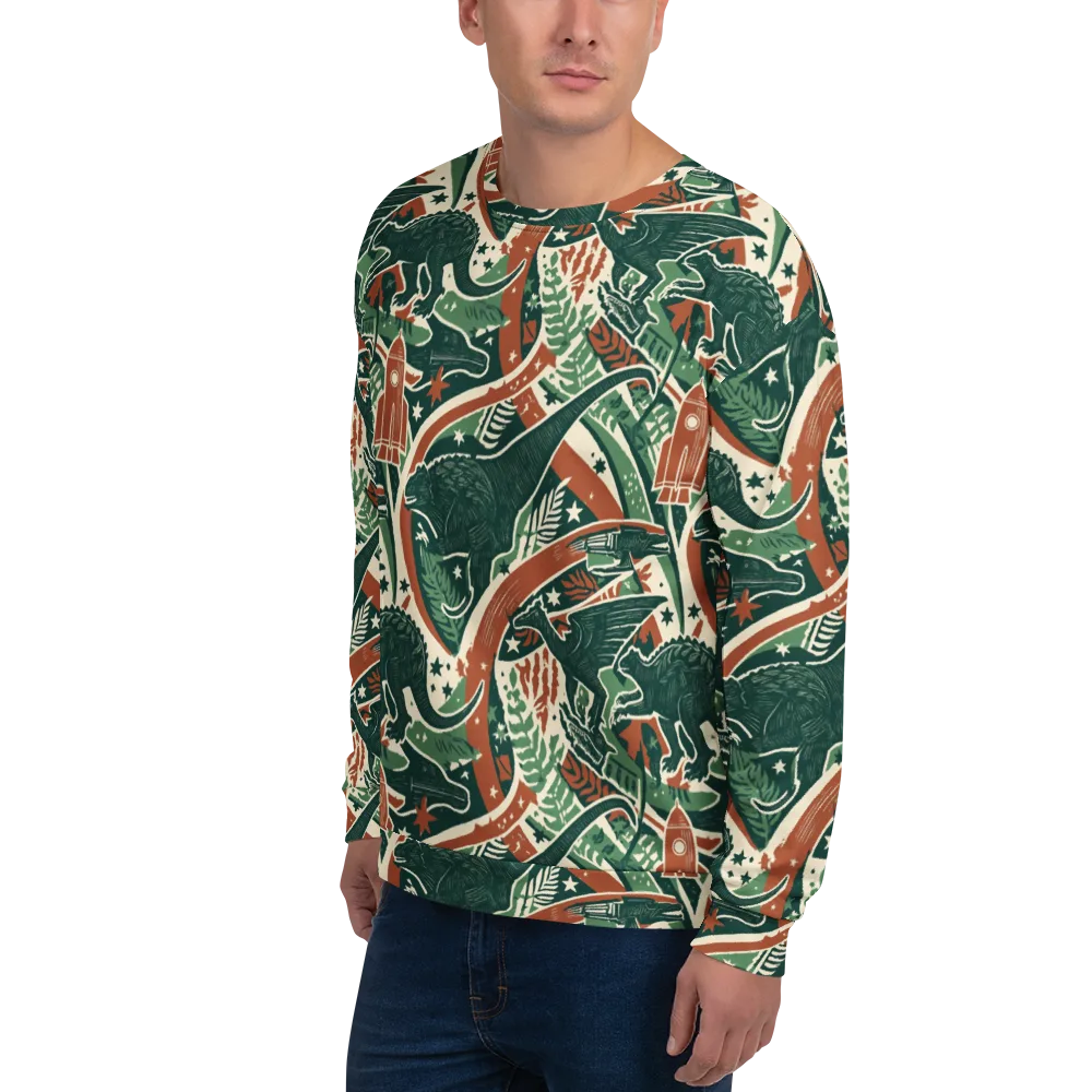 Rocket Menagerie on Sweatshirt — Left Front
