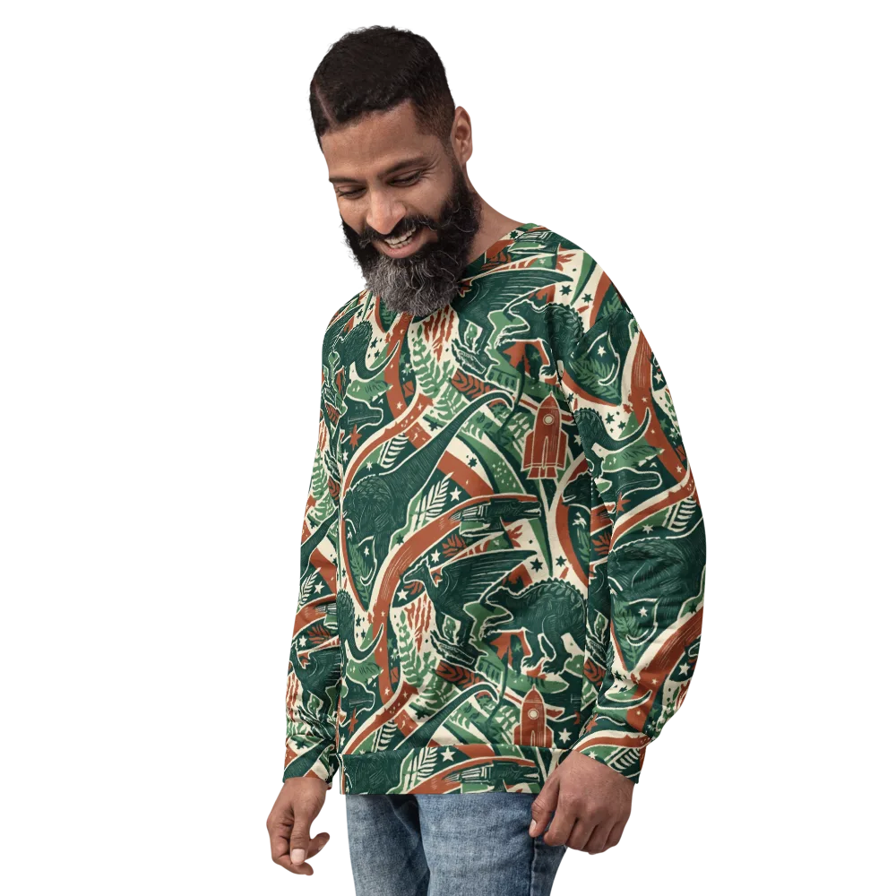 Rocket Menagerie on Sweatshirt — Left Front