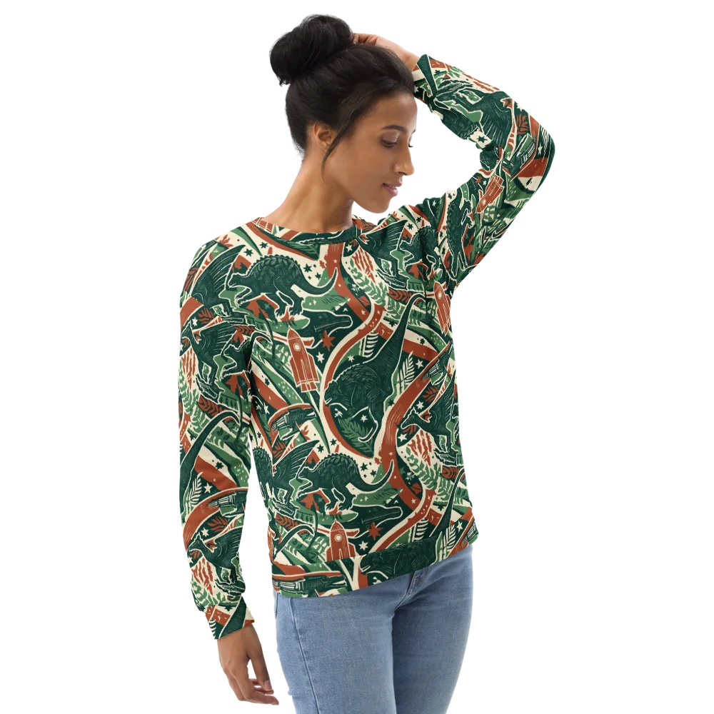 Rocket Menagerie on Sweatshirt — Right Front