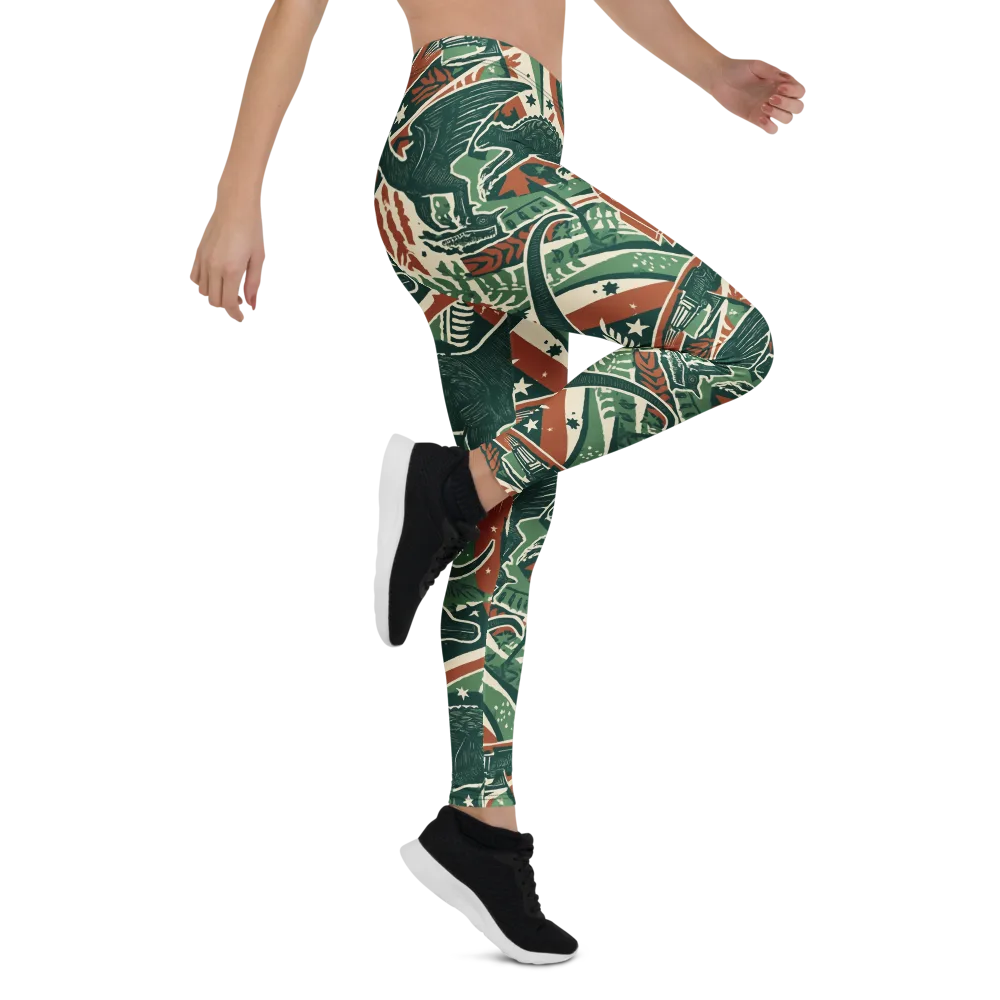 Rocket Menagerie on Leggings — Right
