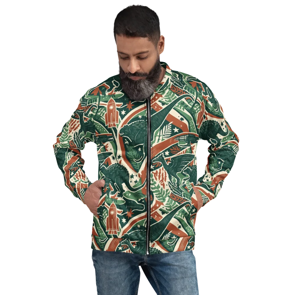 Rocket Menagerie on Bomber Jacket — Front