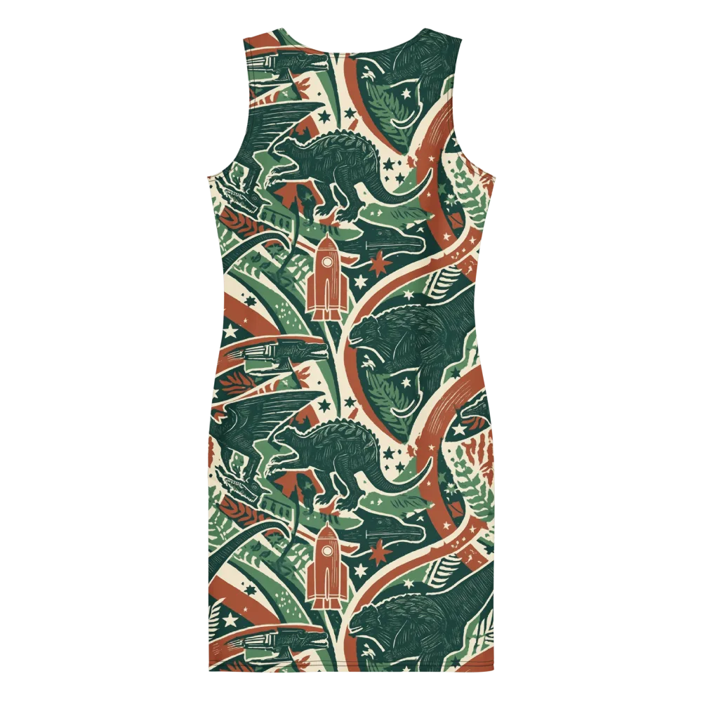 Rocket Menagerie on Bodycon Dress — Back