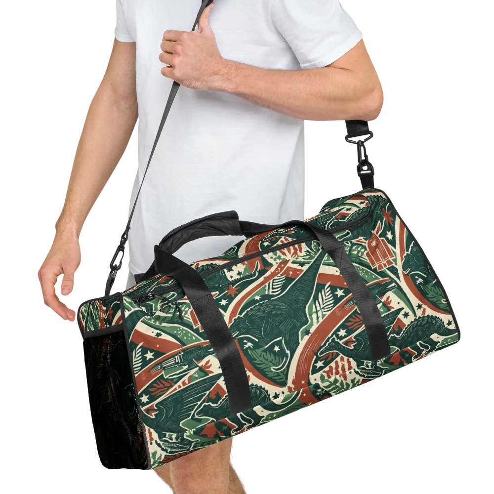 Rocket Menagerie on Duffle Bag — Right Front