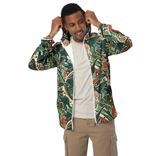 Rocket Menagerie on a Men's Windbreaker