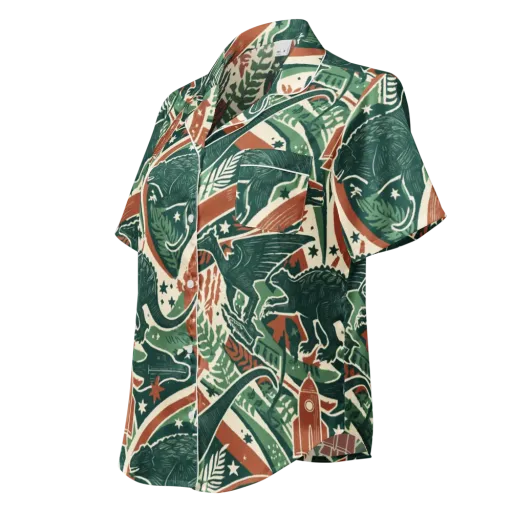 Rocket Menagerie on a Women's Short Sleeve Pajama Top