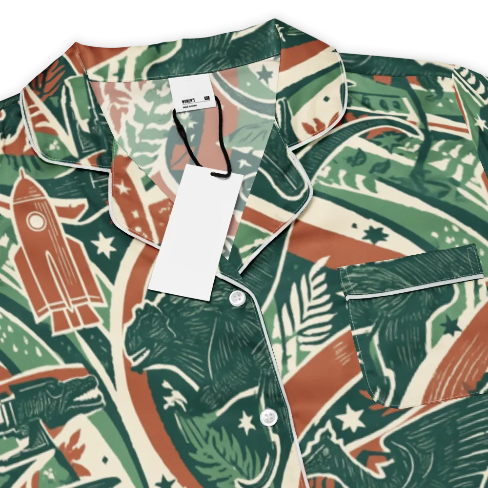 Rocket Menagerie on Women's Short Sleeve Pajama Top — Product details