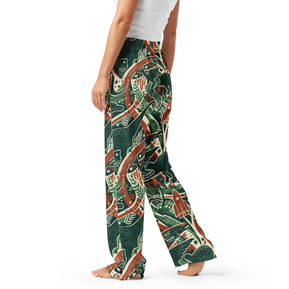 Rocket Menagerie on Women's Pajama Pants — Left