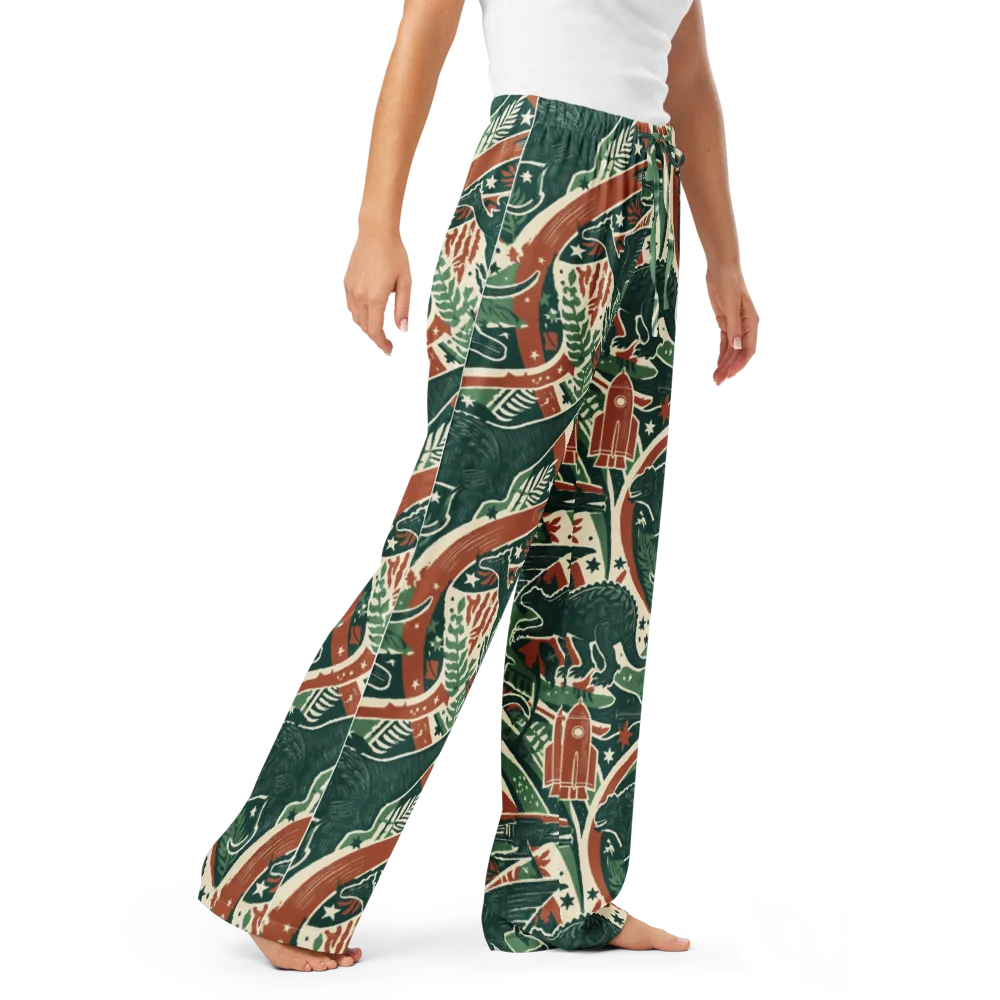 Rocket Menagerie on Women's Pajama Pants — Right Front