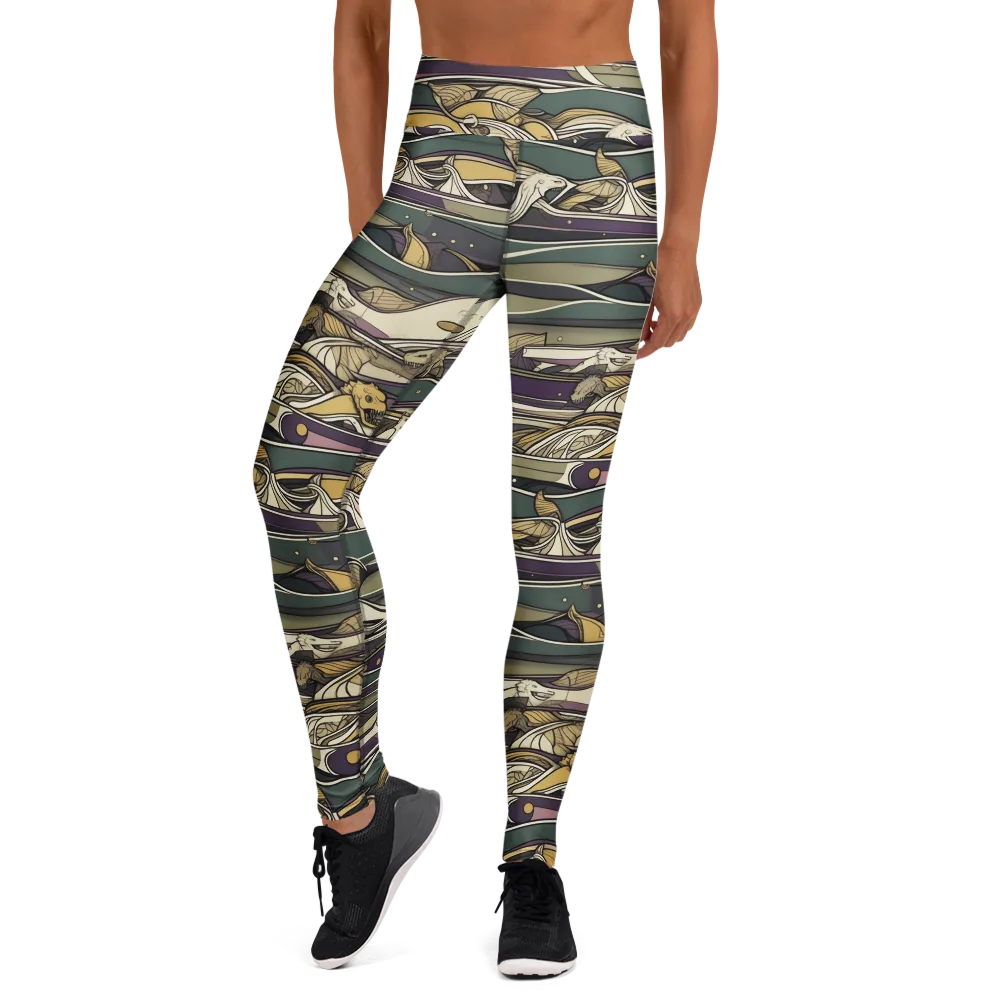 Paleo Drift on Yoga Leggings — Front