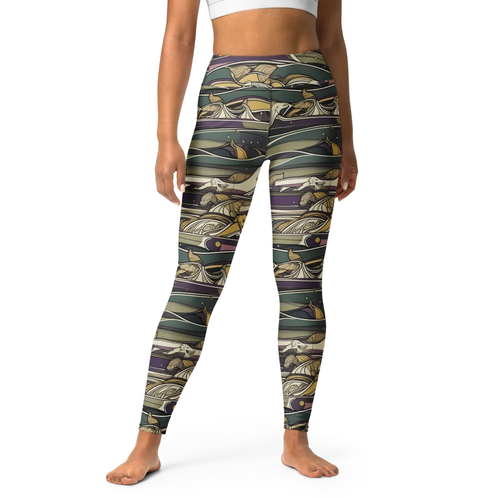 Paleo Drift on Yoga Leggings — Front
