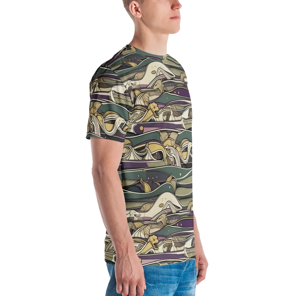 Paleo Drift on Men's Crew Neck T-Shirt — Right