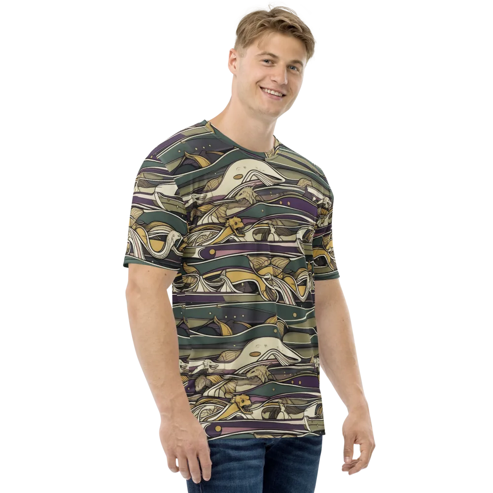 Paleo Drift on Men's Crew Neck T-Shirt — Right