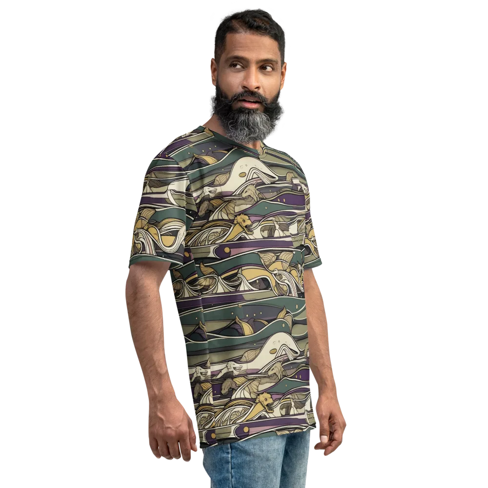 Paleo Drift on Men's Crew Neck T-Shirt — Right