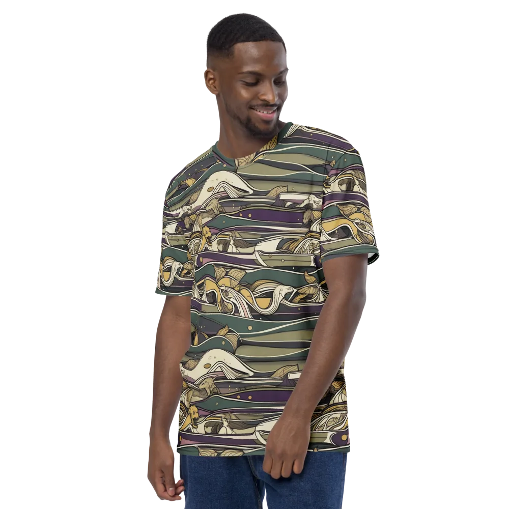 Paleo Drift on Men's Crew Neck T-Shirt — Left
