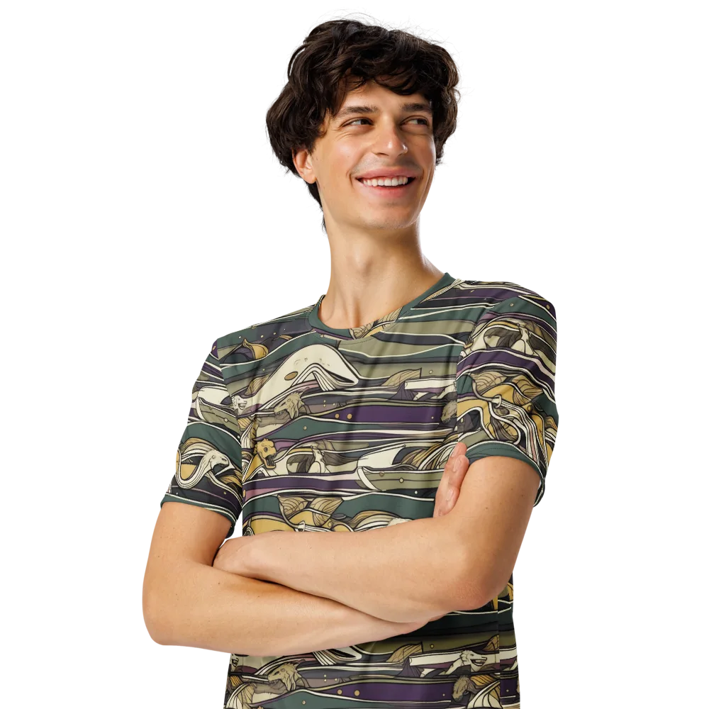 Paleo Drift on Men's Crew Neck T-Shirt — Left Front