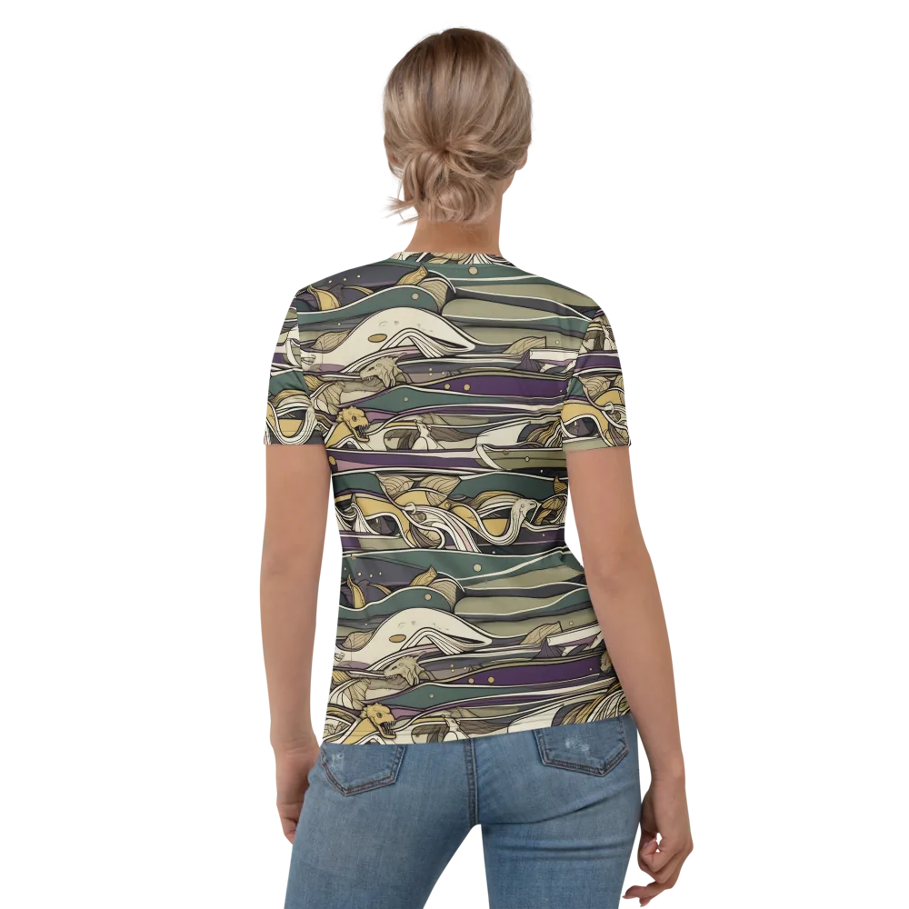 Paleo Drift on Women's Crew Neck T-Shirt — Back
