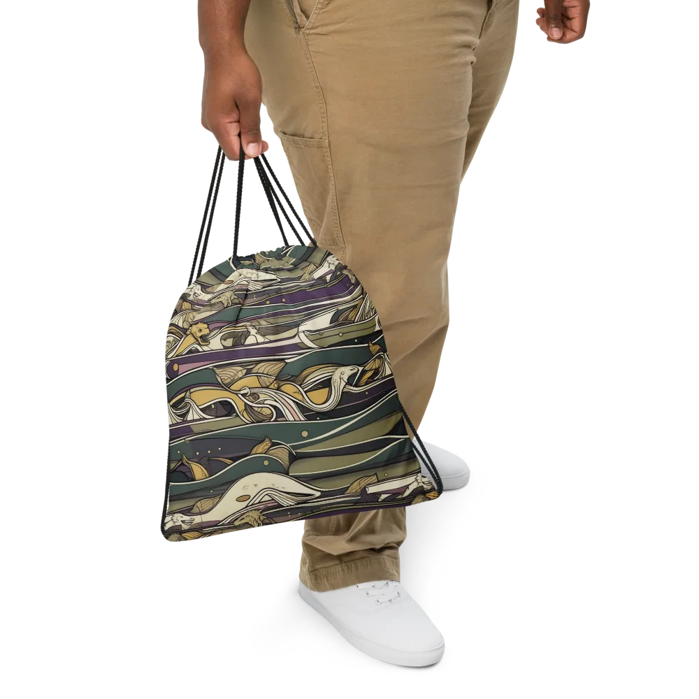 Paleo Drift on Drawstring Bag — Front