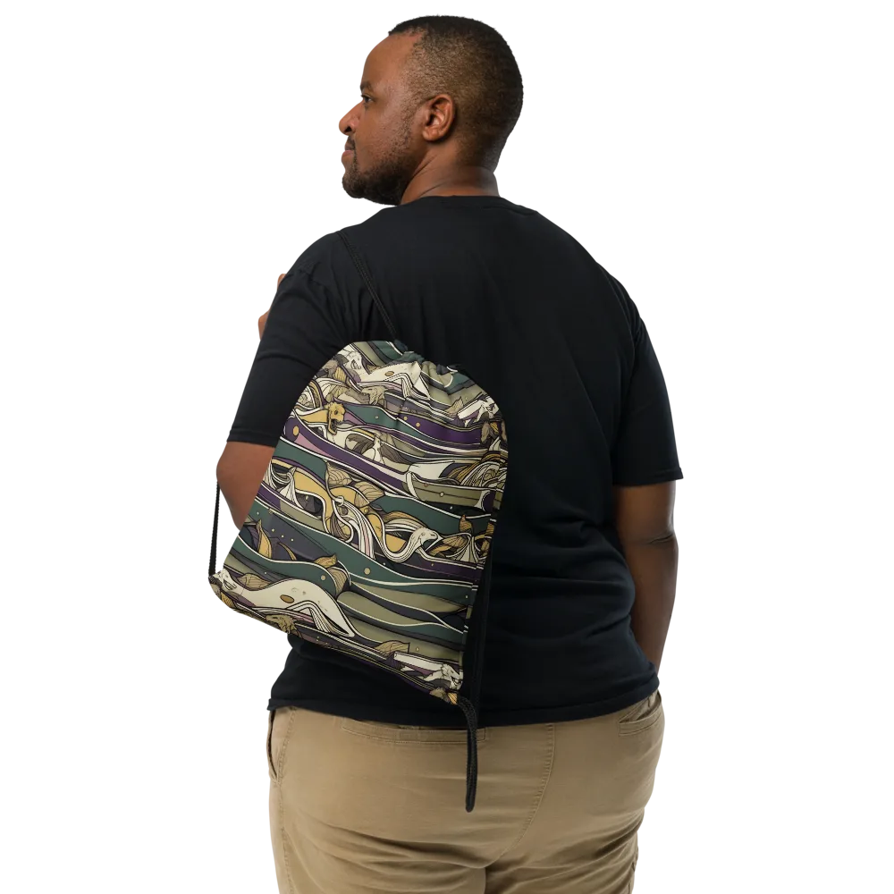 Paleo Drift on Drawstring Bag — Front