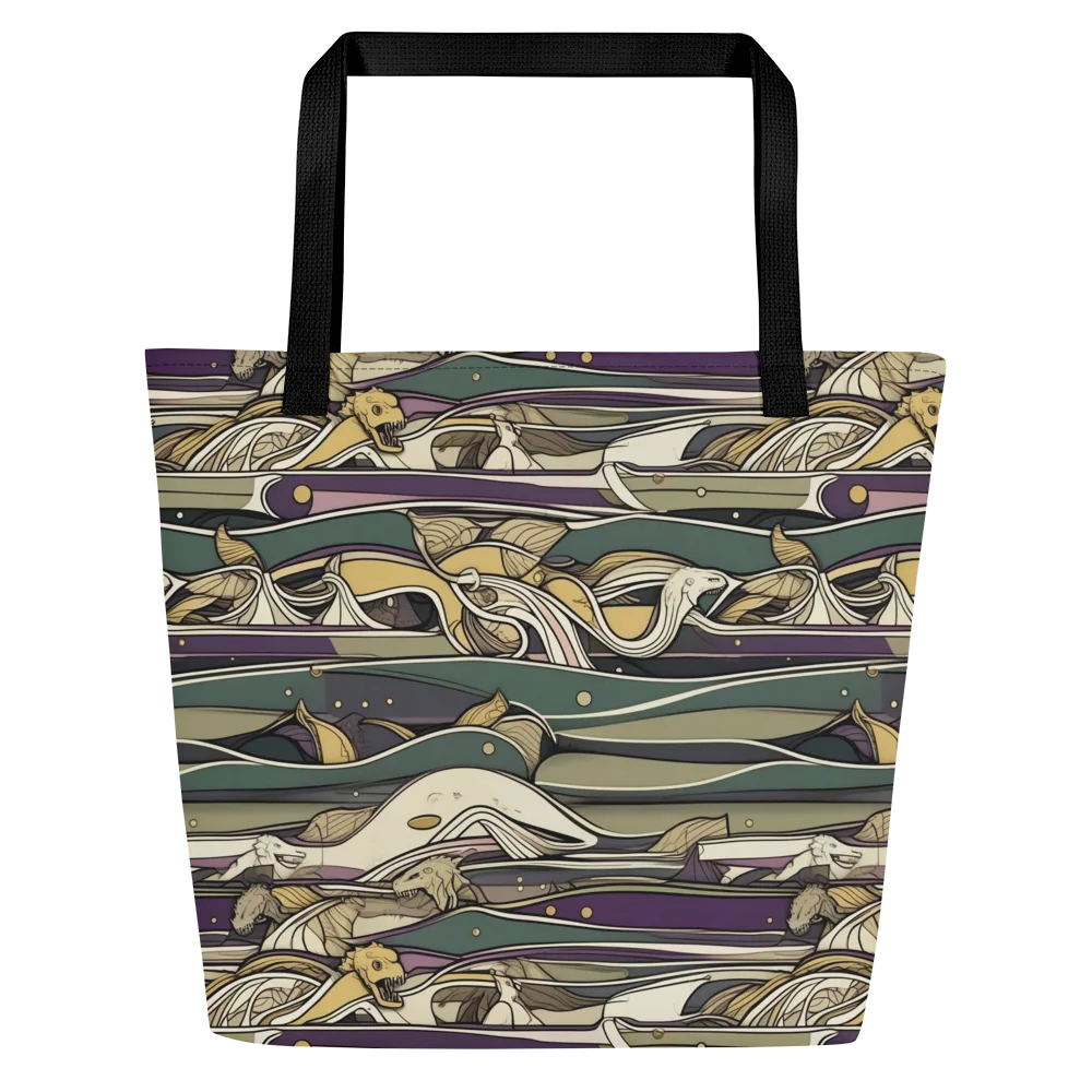 Paleo Drift on Large Tote Bag W/ Pocket — Front