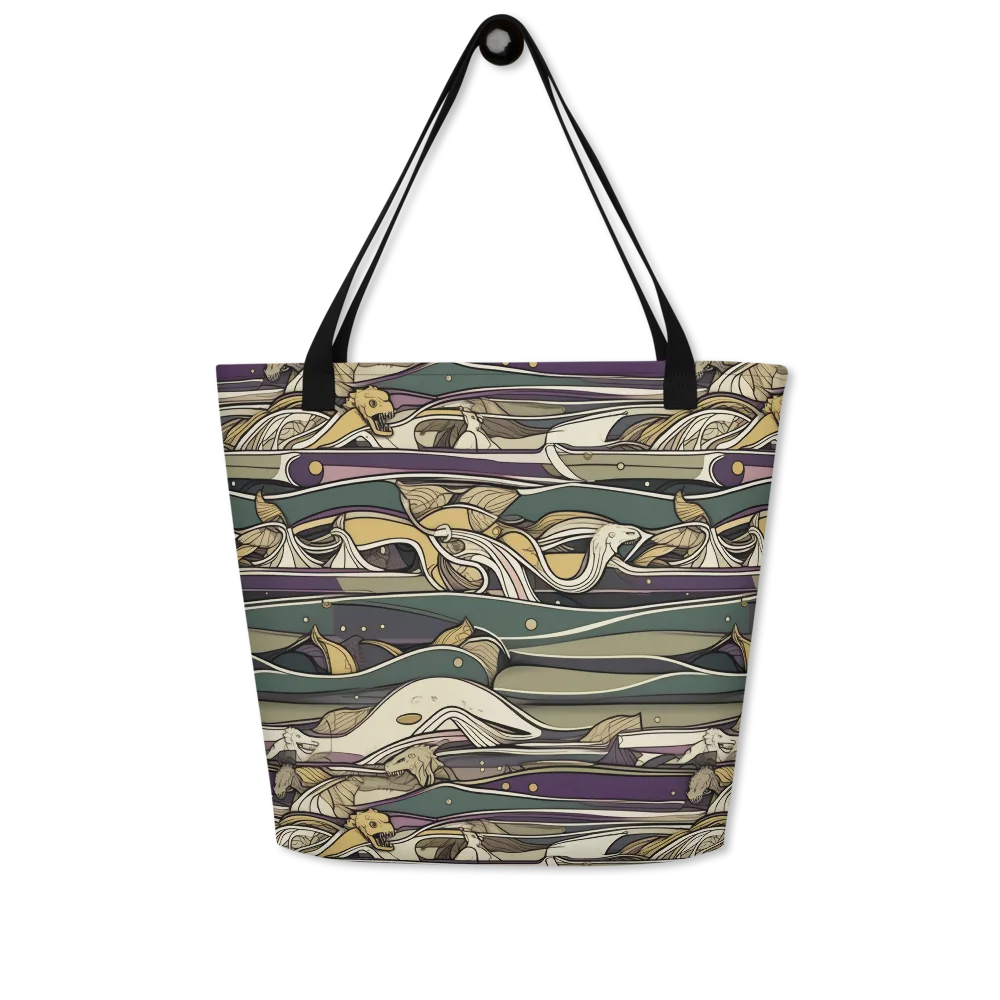 Paleo Drift on Large Tote Bag W/ Pocket — Front