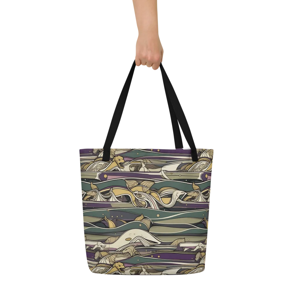 Paleo Drift on Large Tote Bag W/ Pocket — Front