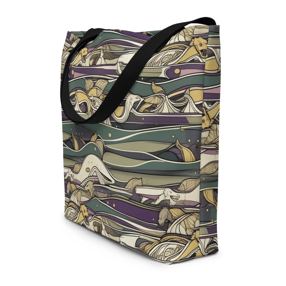 Paleo Drift on Large Tote Bag W/ Pocket — Front